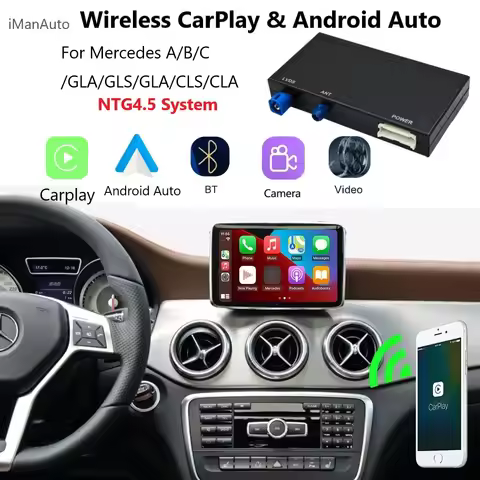 Wireless CarPlay Android Auto Module For Mercedes Benz A B C GLC CLA CLS GLA GLK SLK ML GL S NTG4.5/