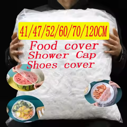 Disposable Food Cover Saran Wrap Food Grade Fruit Vegetable Fresh Keeping Storage Bag Elastic Plasti