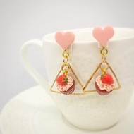 袖珍草莓杯子蛋糕耳環 Miniature Strawberry CupCake Earring