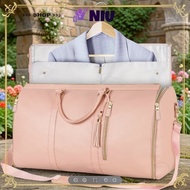 【In stock】NIU Hand Luggage Bag, Large Capacity PU Leather Folding Suit Storage Bag, Multi Function F