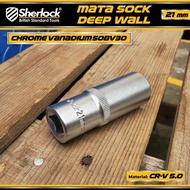 MATA Long Socket Bit 1/2" Drive 6 PT / Deep Wall Socket Sherlock 21 mm