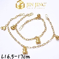 JIN JING RANTAI TANGAN BUDAK 2 S HOOK EMAS 916 TULEN 2.73G/2.83G