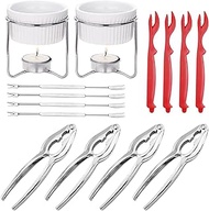 Seafood Tools ers Nutcrackers Ceramic Butter Warmers Set-4 Lobster ers, 2 Ceramic Butter Warmers,4 L