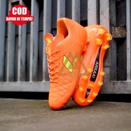 COD SEPATU SEPAK BOLA PRIA TIEMPO HITAM ORANGE MADE IN VIETNAM IMPORT MURAH SEPATU OLAHRAGA SEPAK BO