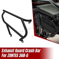 ZT368G Motorcycle Exhaust Guard Crash Bar Bumper Muffler Protector Stunt Cage Falling Protection For