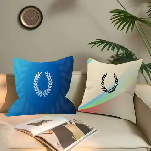 FRED PERRY LOGO Pillow Gift Home Office Decoration Bedroom Sofa Car Cushion Cover Case 45x45