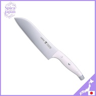 Zwilling J.A. Henckels "มีดซันโตกุชั้นดีสไตล์ HI 180มม. สีขาวผลิตในประเทศญี่ปุ่น" เครื่องล้างจานปลอด