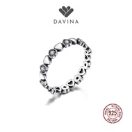 DAVINA Ladies Rachel Ring Sterling Silver 925 - Women's Silver Ring S925 Love