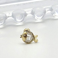 [Mandy] 14K Solid Fish Tragus Helix Conch Stud Piercing Earring, 585 Gold, Korean Made Jewelry