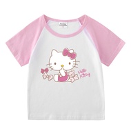 Hello Kitty sando clothing t shirt for kids girl Pet Cat tops 1 2 3 4 5 6 7 8 yrs old baby clothing girls tshirt costume for kid girl Casual tees party supplies Cartoon clothes