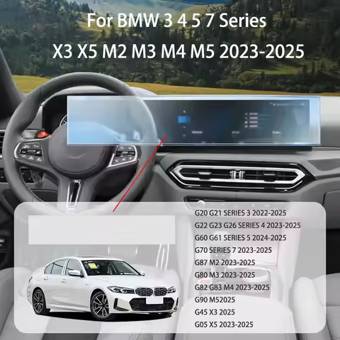 For BMW 3 4 5 7 Series X3 X5 M2 M3 M4 M5 2023-2025 Car Navigation Screen TPU Protector Film Accessor