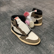 Brown Top Suede aj1 1 Travis Scott High Basketball Shoes Size4-13