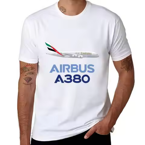 Airbus A380 airplane T-Shirt t shirt personalised cotton t shirt man t shirts for man pack white T-S