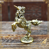 Decor Mini Tượng Kỳ Lân Phong Thủy Trang Trí Tiểu Cảnh Tượng Nhỏ Độc Giác Kỳ Lân Đồng Thau - Đồ Đồng