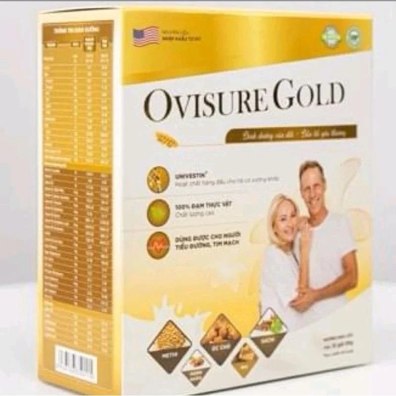 OVISURE GOLD 1 BOX ISI 12 SACHET SUSU UNTUK VITAMIN TULANG DAN SENDI SYARAF KEJEPIT DAN KERAM ORIGINAL 100% BPOM ASLI