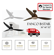 Fanco B-Star Ceiling Fan with 24W LED Light 36 / 46 / 52 inch BStar B Star