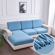 Elastic Sofa Cover Solid Sofa Cushion Cover 1/2/3/4 Seater L-shape Washable Furniture Protector