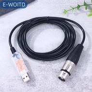 E-WOITD USB Để DMX Giao Diện Adapter QLC Dmx512 Máy Tính PC Ánh Sáng Sân Khấu Điều Khiển Dimmer Cho