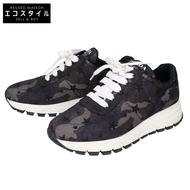 Pre-owned Prada 1E553L Camouflage Star Sneakers, Size 37