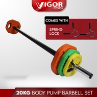 Vigor Fitness Body Pump Barbell Set (20kg) / Set Barbell Body Pump (20kg)