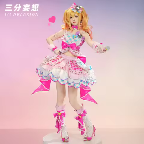 Three Point Delusion Aikatsu! Series Nijino Yume Women Cosplay Costume Cos Game Anime Party Uniform 