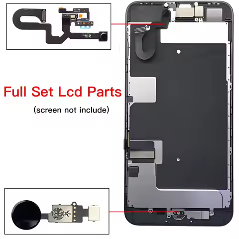 Full Set Lcd Parts For iPhone 7 7P 8 Plus Replacement Front Camera Home Button Flex Cable Ear Speake