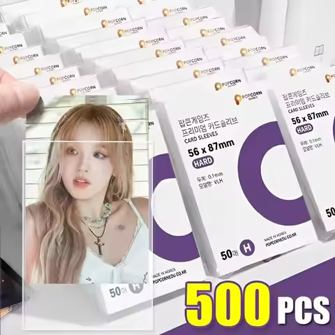 56x87mm 63.5x88mm Card Sleeves Transparent PP Kpop Card Holders Postcards Films Waterproof idol Albu