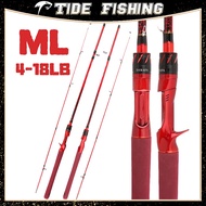 ML Power Fishing Rod, 5.4ft-6.9ft Spinning / Casting Fishing Rod dengan Pemegang EVA, Max Drag 6kg