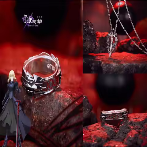 Anime Fate Stay Night Saber Alter S925 Silver Customization Ring Jewelry Cosplay Party Accessories