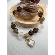 Smokey Quartz/Clear Quartz Bracelet