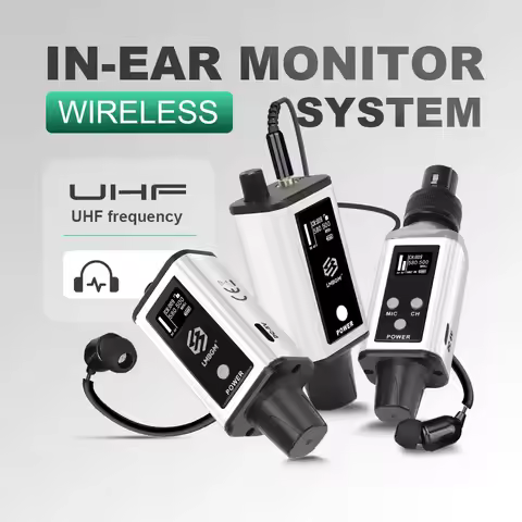 LMBGM A9 Mono Pro Wireless In Ear Monitoring System Portable Mini Receiver UHF164Ft Range, Suitable 