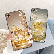 Vivo V5 / V5 Plus / Y53 case with yellow horse print Clover case