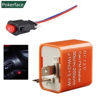 POKERFACE 12V 2Pin Adjustable Frequency LED Flasher Relay Light Double Signal Switch Motorcycle N9R2