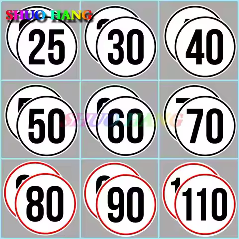 2 X Speed Limit 25 30 40 50 60 70 80 90 100 110 Km/h Motorsport Motorcycle Truck Trailer High Qualit