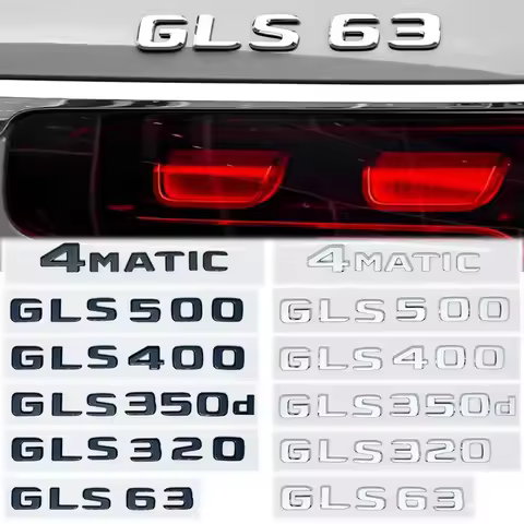 ABS Car Trunk Letters Logo Emblem Badge Decals Sticker For Mercedes Benz GLS Class GLS400 GLS500 GLS