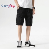 Cozy Up Overalls Shorts Loose Cropped Straight Mens Casual Pants