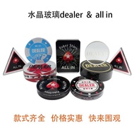 热销德州扑克DEALER庄码庄家位庄牌all in梭哈压牌片全押大号水晶玻璃2658 Best-selling Texas Hold'em DEALER chip, dealer position c