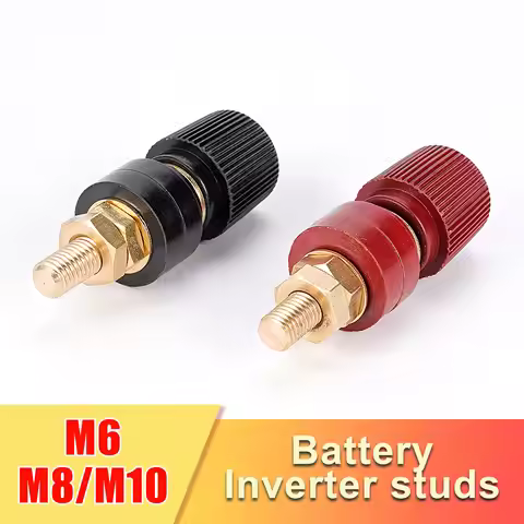 2pcs 333 555 Series High Current Pure Copper Terminal Lithium Battery Inverter Wire Bolt M5 M6 M8 M1