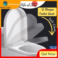 【In stock】Heavy Duty U shape toilet seat cover with soft close adjustable hinge cover Bowl seat toilet Johnson Sorento toilet lid NXPA