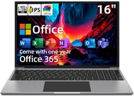 jumper Laptop, 16 Inch FHD IPS 16:10 Screen，Intel Celeron Quad Core CPU, 4GB LPDDR4 RAM 128GB Storag