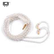 KZ Earones Cables Silver Plated Upgrade Cable Headones Wire 3.5MM 2PIN For KZ DQ6 ZAX ZSX ZSN PRO ZSTX AS10 ES4 ZS10 PRO