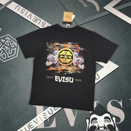 Evisu/God of Fortune20262026Classic Round Neck Short-Sleeved T-Shirt Men Women Light Luxury Counter 