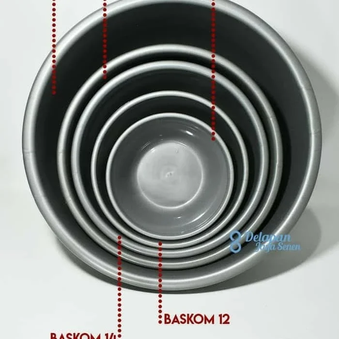 Baskom Air Kecil Cuci Buah Sayur Besek Abu Adonan Roti Kue Mixing Bowl Baskom Kecil Serbaguna Diamet