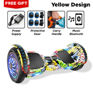 HOVERBOARD POWERBOARD 10 Inch LED Light Self Balancing Balance Wheel Scooter 【BLUETOOTH SPEAKER】1 YE