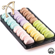 [Annabella] 24pcs Assorted Macaron In  Black Tray (classic flavour ) | Halal Certified