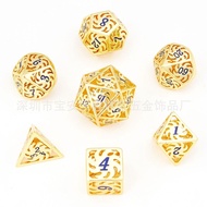 DND Cthulhu Hollow Multi-Sided Manufacturer Tabletop Game Dice Dice RPG Metal Dice Set EITW