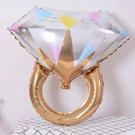DIAMOND RING NEW GOLD JUMBO / ROSE GOLD / WEDDING BALLOONS / FIANCE BALLOONS / RING BALLOONS