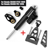 Motorcycle Steering Damper Stabilizer Safety Mounting Kit For HONDA CB400 CB 400 VTEC PB1 1999 Support Kit Accessories