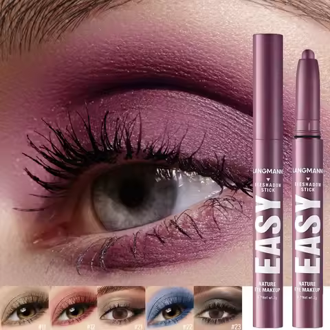 Smoky Rose Purple Eyeshadow Pencil Glitter Shimmer Highlighter&Eye Shadow Eyeliner Stick Bronze Matt