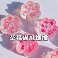 KY&amp; Xiaohongshu Same Style Cat's Paw Squeezing Toy Jelly Wax Pinch Jelly Glue Squeezing Toy Squeezing Toy Taiyaki Pinch